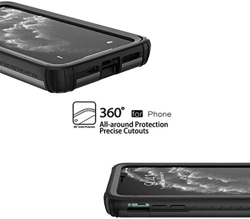 iPhone 11 Pro Max Wallet Case, WeLoveCase Defender Wallet Card Holder Cover with Hidden Mirror Three Layer Shockproof Heavy Duty Protection All-Round Armor Protective Case for iPhone 11 Pro Max Black