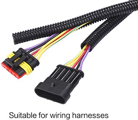Alex Tech 25ft – 1/4 inch Split Wire Loom Tubing Wire Conduit – Black