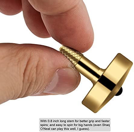 DjuiinoStar Spinning Top (AVG 5-8 Minutes), CNC Machined from Solid Brass, High Precision Desk Toy, Waste Your Time Efficiently DST-805