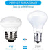Haian Support E26 Base LED Bulb, R14 Shape, 4W(25 Watt) Curio Cabinet Light Bulb, 4Pack
