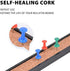 Corksidol Bulletin Bar Strip, Cork Board, 15" x 1", Classroom, Office, Cubicle, Aluminum Frame (Black)