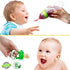 Gedebey Fruit Feeder Pacifier for Babies - 3 Pack | 2 Baby Food Teether Feeder & 1 Baby Spoon Bottle Feeder | Silicone Teether Feeder | Silicone Baby Feeding Spoon | Baby Fruit Pacifier Feeder (Green)