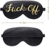 Coucoland Funny Silk Satin Sleeping Eye Mask Eye Cover for Sleep Adjustable Head Straps with Two Ear Plugs (Gold)