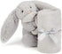 Jellycat Bashful Grey Bunny Baby Stuffed Animal Security Blanket