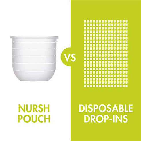 Boon, NURSH Reusable Silicone Replacement Pouch, Air-Free Feeding, Birth and up, 4 Ounce (Pack of 3)