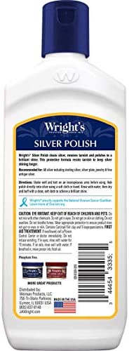 Wright's Silver Cleaner and Polish - 7 Ounce - Ammonia Free - Use on Silver, Jewelry, Antique Silver, Gold, Brass, Copper and Aluminum