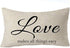 FELENIW Set of 4 Faith Love Hope Family Believe Blessed Living Learning Working Encourage Quote Cotton Linen Decorative Throw Pillow Cover Cushion Case Lumbar 12x20 inches