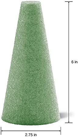 FloraCraft FloraF?M 2 Piece Cone 2.75 Inch x 6 Inch Green