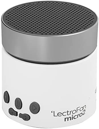 LectroFan Micro2 Guaranteed Non-Looping Sound Machine and Stereo Ready Bluetooth Speaker with White Noise, Fan Sounds, Ocean Sounds for Sleep, Relaxation, Privacy, Study, and Audio Streaming, White