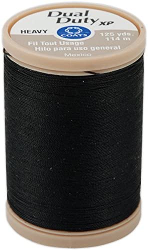 COATS & CLARK Dual Duty XP Heavy Thread, 125-Yard, Black (3 Spools, Black)