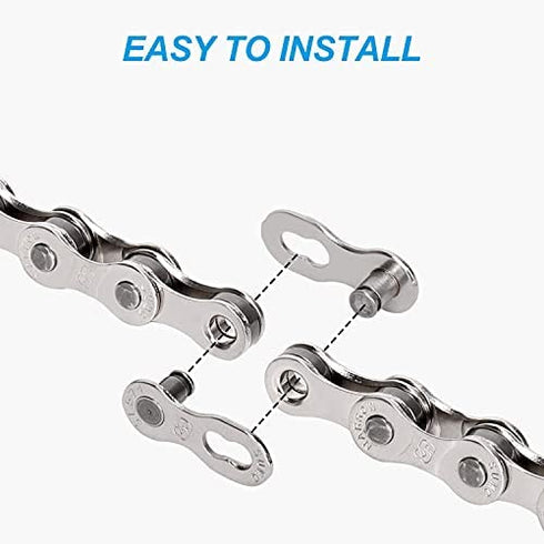 Inkesky 6/7/8 Speed Bike Chains - 116 Links - 1/2 x 3/32 Inch - Compatible with Shimano/KMC/Campagnolo/SRAM for Road & Mountain Bike