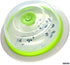 Press n Fresh Universal Vacuum Air-tight Food Sealer Container Plate Platter Lid Cover Topper Dome, Stackable, Dishwasher and BPA Free (9 & 7 inches, Green)