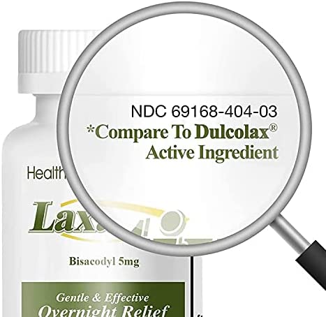 HealthA2Z Laxative (BISACODYL 5MG) 250 Count, Compare to Dulcolax® Laxative Tablets