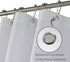 N&Y HOME Fabric Shower Curtain or Liner 36 x 72 Inches Bath Stall Size with 2 Bottom Magnets, Hotel Quality, Washable, Water Repellent, White Spa Bathroom Curtains with Grommets, 36x72