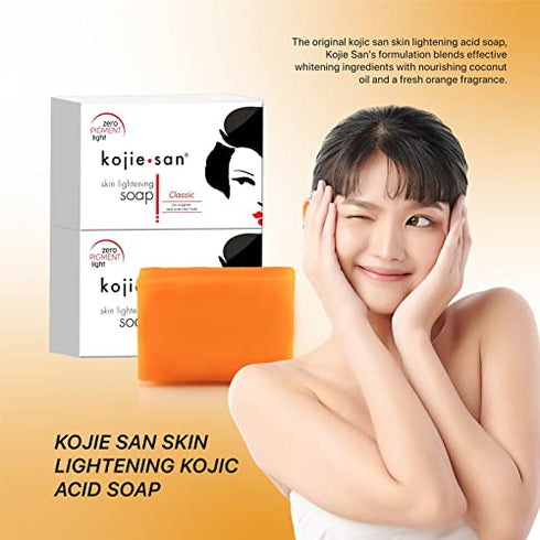 Original Kojie San Facial Beauty Soap - 100g - Guaranteed Authentic (3, 100 Gram Kojie San Soap Bars)