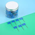 Yetaha 100PCS Travel Map Pins, Flag Push Tacks Assorted Plastic Drawing Pins for Cork Board World Map Picture Hanging Home School Office (Blue)