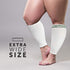 Vagabond Wide Calf Plus-Size Graduated Compression Socks Sleeves-Soothing Comfy DVT Large Cuffs - Great for Travel