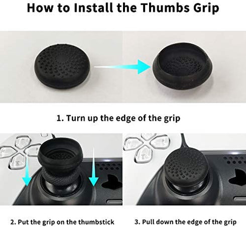 PlayVital Knight Edition Passion Red & Black Two Tone Anti-Slip Silicone Cover Skin for ps5 Controller, Soft Rubber Case for ps5 Wireless Controller with Thumb Grip Caps