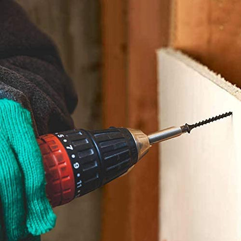 #8 x 3/4" Wood Screw 100PCS Black Phosphate Coated Stainless Flat Truss Head Fast Self Tapping Drywall Screws by SG TZH