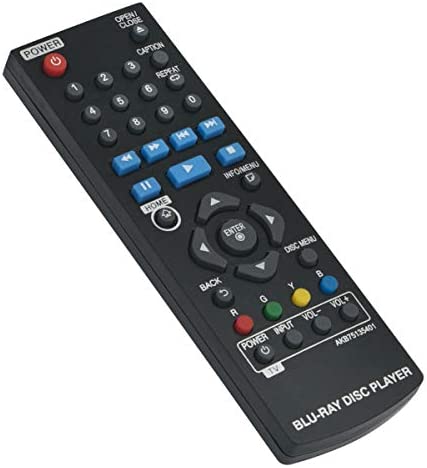 AKB75135401 Replacement Remote Control Applicable for LG UBK80 UP870 UP875 BPM35 BP175 Ultra HD Blu-ray Disc Player