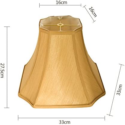 Tootoo Star Antique Octagonal Royal Bell Lamp Shade for Floor Lampshade and Table Lamp,(6.3x6.3)x(13x13)x10.8",Antique Gold