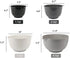 BoxedHome Classic Mixing Bowl Set, BPA Free Plastic, Microwave and Dishwasher Safe (Set of 4, Grey)