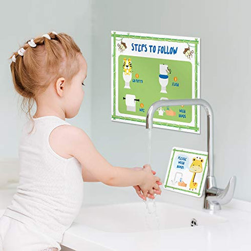 Potty Training Chart for Toddler, Boys & Girls, Sticker Chart for Kids Potty Training, 4 Week Reward Chart, Certificate, Instruction Booklet & More, Reward Sticker Chart - Fun Animal Design