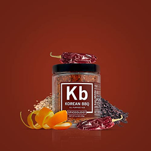 Spiceology - Korean BBQ - Use On: Steak, Chicken, Tofu, Pork, Vegetables - Korean Seasoning - Spices and Seasonings - 4.4 oz
