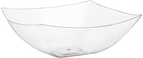 Exquisite Pack Of 12 Disposable Plastic Serving Bowls For Parties | 8 oz Clear Plastic Bowls For Parties I Disposable Serving Bowls For Salad Bar Buffet Containers | Small Serving Bowls For Candy