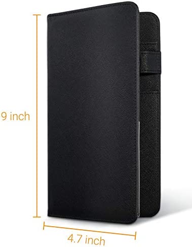 Server Book with Zipper and Magnetic Pocket Waitress Book Waiter Book Wallet Restaurant Waitstaff Organizer Fit Server Apron with Money Pocket 4.7" X 9" (Big Capacity with Magnetic Closure)