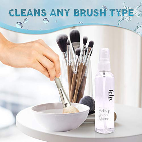 Felix Professional Makeup Brush Cleaner - Deep clean Quick Dry - Ideal for Cleaning and Odorizing Natural and Synthetic Make-up Brushes (4oz)