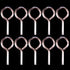 5/32” Hex Key Dogging Key Allen Key with Full Loop, Allen Wrench Door Key for Push Bar Panic Exit Devices, Solid Metal - 10 Packs