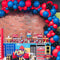 120 PcsRed Blue Black Balloon Garland for Superhero Party, Red Blue Party Baby Shower Decorations Hero Birthday Party Decoration Children's Day Gift