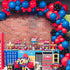 120 PcsRed Blue Black Balloon Garland for Superhero Party, Red Blue Party Baby Shower Decorations Hero Birthday Party Decoration Children's Day Gift