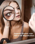 OMIRO 10X & 25X Magnifying Mirrors and Two Eyebrow Tweezers Kits, 3.5" Two Suction Cups Magnifier Travel Set