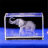 Elephant GIFTS/3d Laser Etched Crystal Art of Elephant Figurines Crystal Glass Cube Engraving for Home Decoration Birthday, Elephant Gifts for Women Girl Children Men (303040mm)