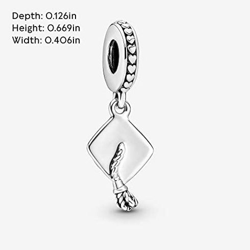PANDORA Jewelry Graduation Sterling Silver Charm