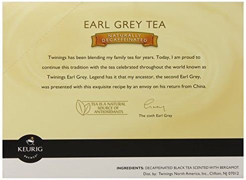 Twinings Earl Grey Decaf Tea Keurig K-Cups, 24 Count