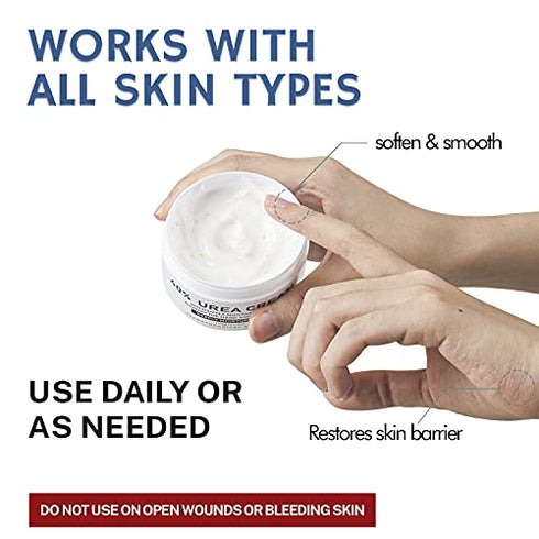 OUKEYA Urea Cream 40 Percent, Urea Foot Cream for Dry Cracked, 40 per Urea Lotion for Feet Maximum Strength