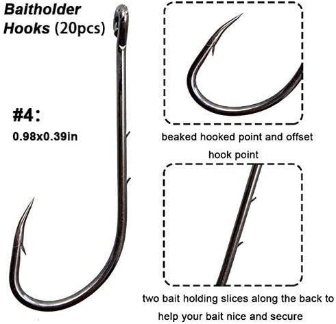 Hook Snap Swivel Sinker Assortment 110Pcs Fishing Tool Assortment Terminal Tackle Baitholder Hooks Octopus Hook Circle Hooks Sinker