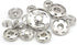55 Sets Sew-on Snap Buttons Metal Snap Fastener Durable Press Studs Buttons for Sewing Clothing, 4 Sizes (Silver)