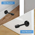 Door Stops 2 Pack, Brushed Satin Door Stopper Mute Solid Rigid Door Stop with No Odor Rubber Tip, 4 inch Heavy Duty Nickel Rubber Door Holder, Black Doorstops