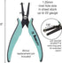 The Beadsmith 1.25mm Metal Hole Punch Pliers, with Gauge Guard to create clean holes, free of indents, ideal for 1.3mm rivets, cold connection, 22 gauge Sheet Metal or thinner, NOT INTENDED FOR THICKER METAL