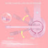 Gaming Headset for PS5,PS4,Xbox,PC, Kids Headphones with Mic for School Supplies,Pink Headphones Wired for Girls,Headset for Nintendo Switch,Pink Headset (Pink)