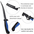 PAUL MAIER Fish Cleaning Kit 3-Piece Set Includes,Filet Knifes for Fish,Anti-Cutting Gloves,Fish Scale Cleaner Brush,Bait Knife with Coating and Scabbard, Salt Water Resistant Fishing Knife