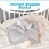 KIDS PREFERRED Carter's Elephant Plush Stuffed Animal Snuggler Lovey Security Blanket - Gray