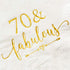 Crisky 70 and Fabulous Cocktail Napkins Gold for Women 70th Birthday Decorations, 70th Birthday Bevergae Dessert Cake Table Supplies, 50Pcs, 3-Ply
