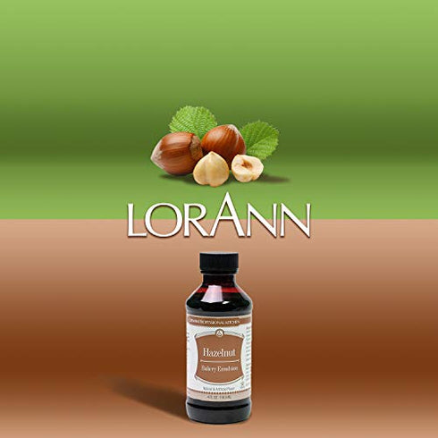 LorAnn Hazelnut Bakery Emulsion, 4 ounce bottle
