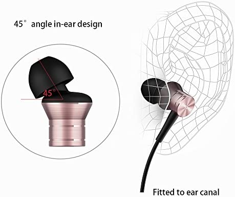 1MORE Piston Fit in-Ear Earphones Fashion Durable Headphones with 4 Color Options, Noise Isolation, Pure Sound, Phone Control with Mic for Smartphones/PC/Tablet - Pink