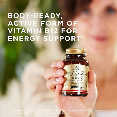 Solgar Methylcobalamin ( Vitamin B12 ) 1000 mcg , 60 Nuggets - Pack of 2 - Supports Energy Metabolism - Active Form of Vitamin B12 - Non-GMO , Vegan , Gluten Free , Dairy Free , Kosher - 60 Servings